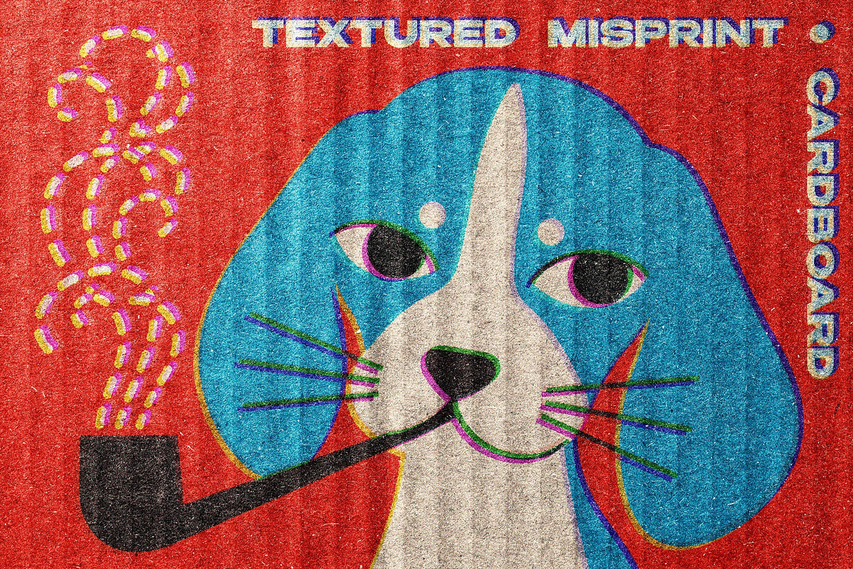 Textured Misprint Effect, a Layer Style Add-On by Design Squad (Photo 1 of 4)