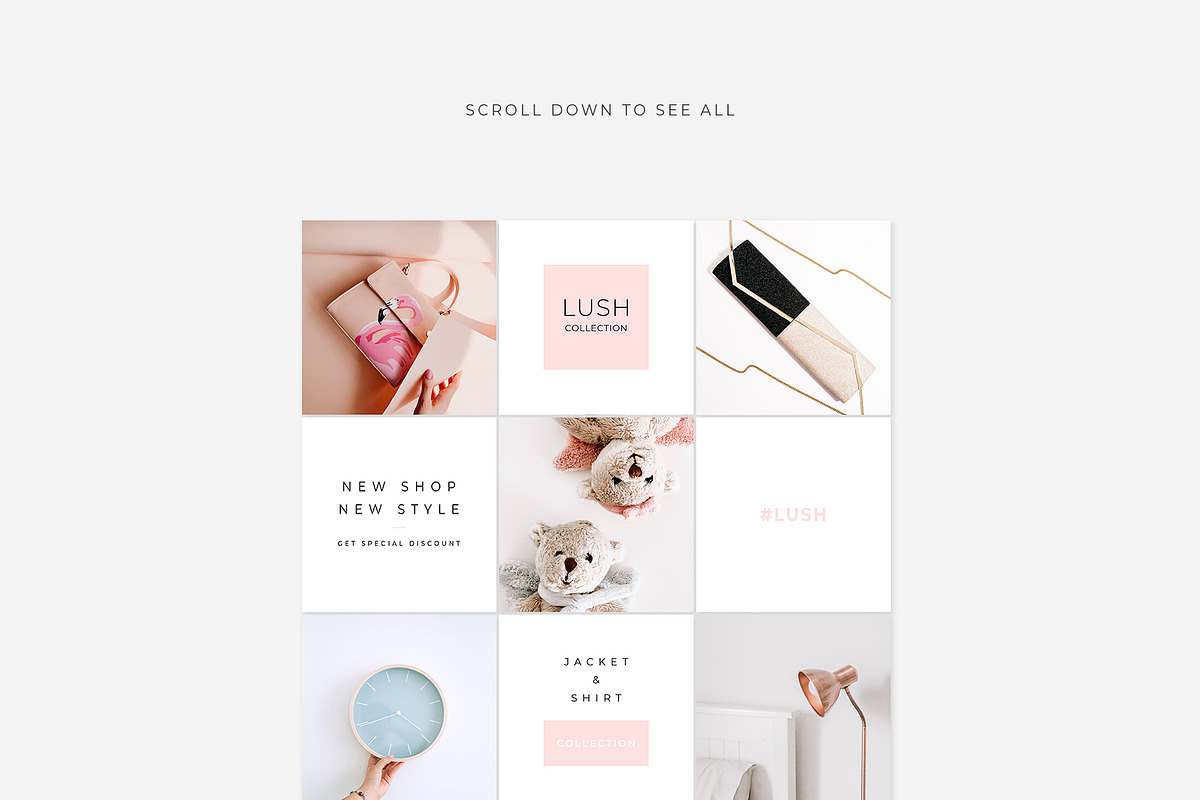Delicate Instagram Puzzle, a Social Media Template by Swiss_cube (Photo 2 of 2)