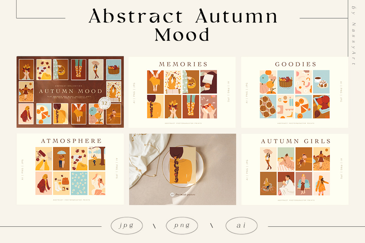 Abstract Bundle Posters Prints 325+, a Decorative Illustration by NassyArt (Photo 3 of 15)