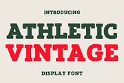 Athletic Vintage, a Slab Serif Font by Fourteen Letter (Thumbnail 1 of 5)