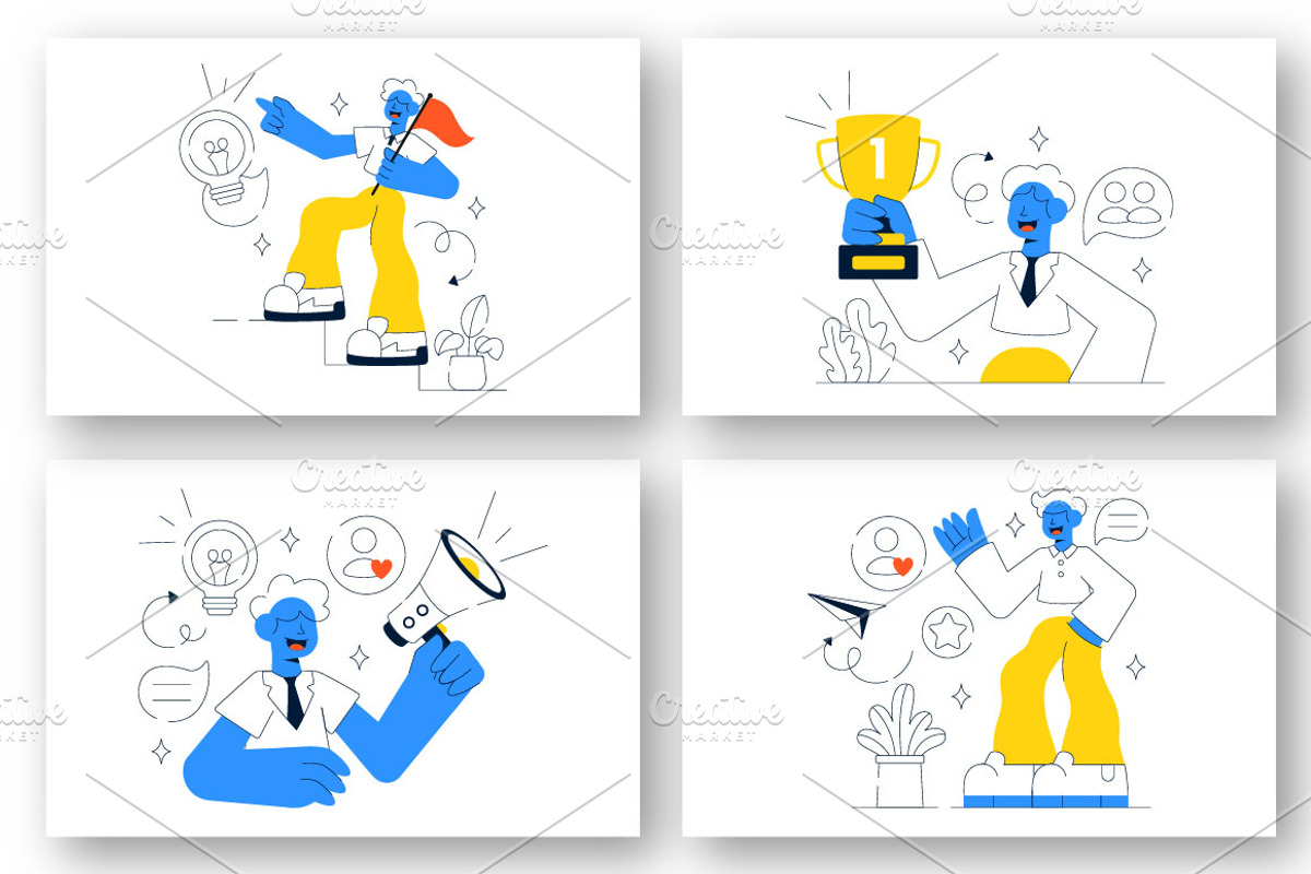 10 Authentic Leadership Illustration, a Person Illustration by denayunebgt (Photo 3 of 4)