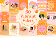 Vibrant Instagram Posts Templates, a Social Media Template by Hell Yeah Designs (Thumbnail 1 of 8)