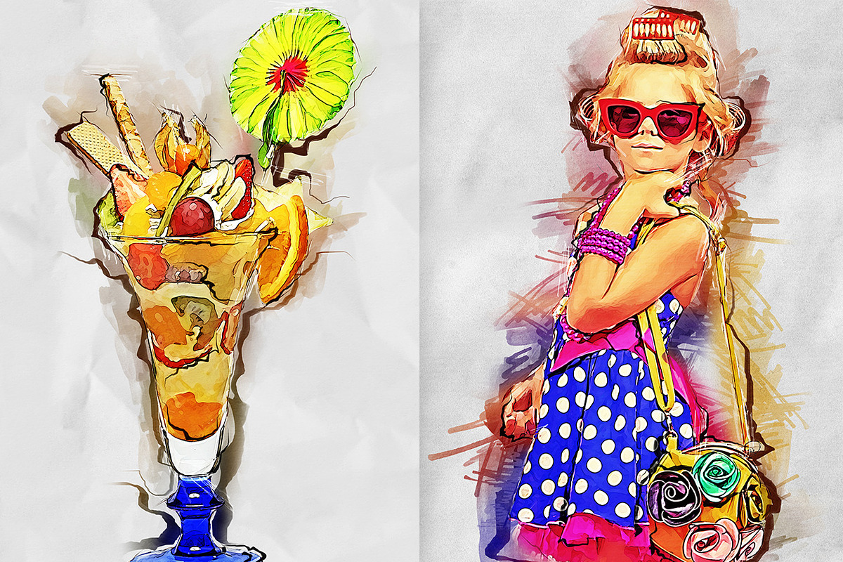 Fashion Sketch Photoshop Action, an Action Add-On by GorynArt (Photo 20 of 24)
