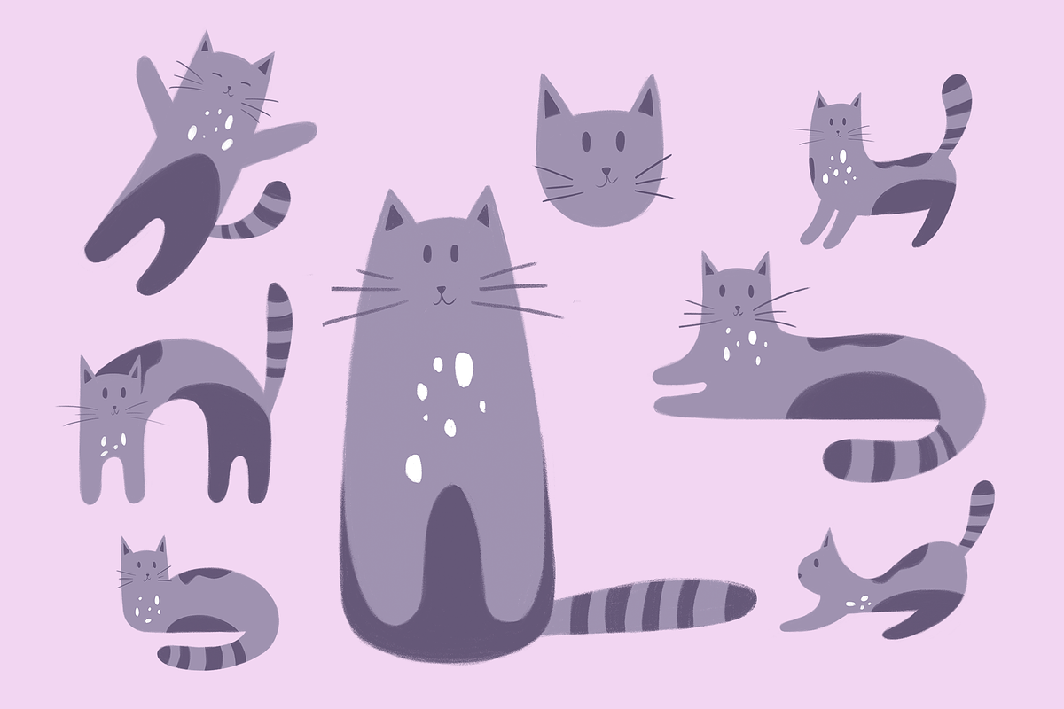 Cat Graphics Pack, an Animal Illustration by agarimoestudio (Photo 5 of 16)