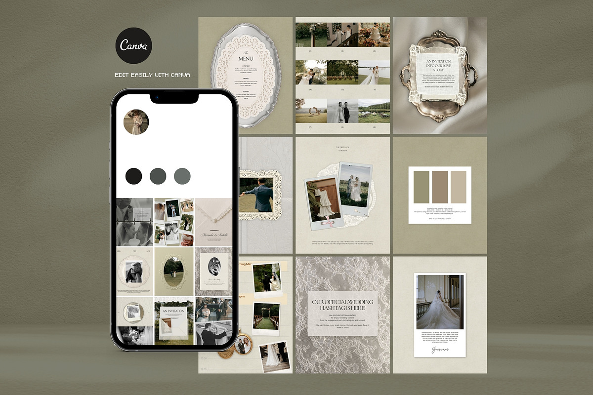 Quiet Luxury Bridal Kit, a Social Media Template by Pani Temp. (Photo 6 of 17)