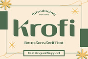 Krofi - Retro Display Font, a Sans Serif Font by trabaskriya (Thumbnail 1 of 8)
