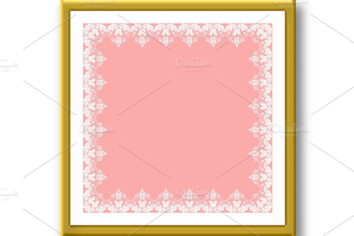 Floral Vector White Frame, a Background Graphic by FineArtStudio (Photo 3 of 3)