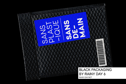 Black Plastic Product Packaging