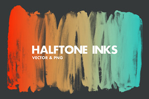 Halftone Inks - Vector & PNG