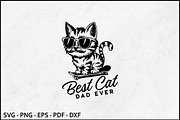 Best Cat Dad Ever - Skater Cat SVG D, a Graphic by BeeCraftR (Thumbnail 3 of 6)