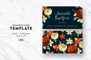 Floral Business Card Template