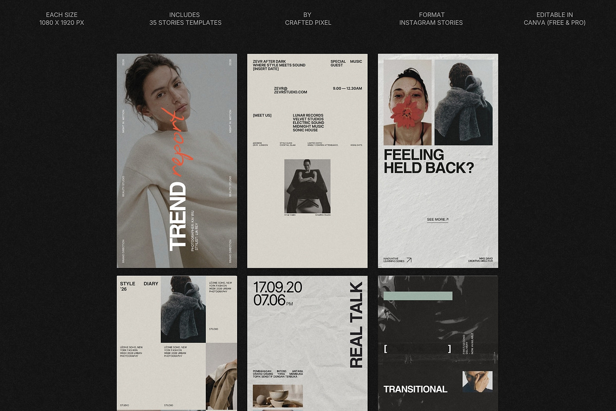ZEVR | Instagram Template (II), a Social Media Template by Crafted Pixel (Photo 1 of 10)