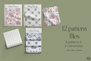 Chinoiserie Floral Patterns & Motifs, a Pattern Graphic by MenoMelo Studio (Thumbnail 3 of 8)