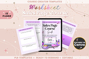 Sales Page Course Guide Worksheet, a Templates & Theme by bellaROSEworkshop (Thumbnail 1 of 10)