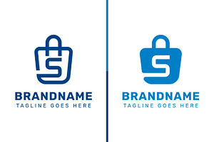 Letter S Shopping Bag Logo Set, a Branding & Logo Template by Pray Art Design Studio