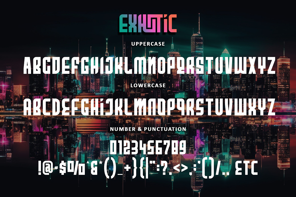Exhotic – Industrial Bold Sans Serif, a Sans Serif Font by Letterara (Photo 8 of 11)