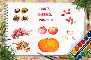 Happy Thanksgiving - Watercolor Set