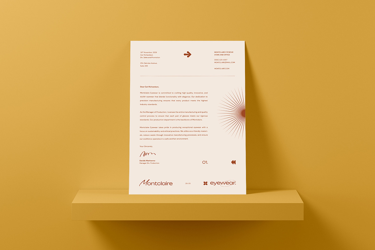 Eyewear Product - Letterhead, a Print Template by VUNIRA (Photo 2 of 3)
