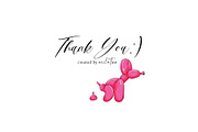 Animal Balloons Clipart birthday png, an Animal Illustration by Milatoo (Thumbnail 3 of 3)