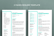 Resume Template 42, a Resume Template by graphicalcium (Thumbnail 2 of 3)