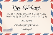Mrs. Ophelienne, a Script Font by BearyType Studio (Thumbnail 6 of 6)