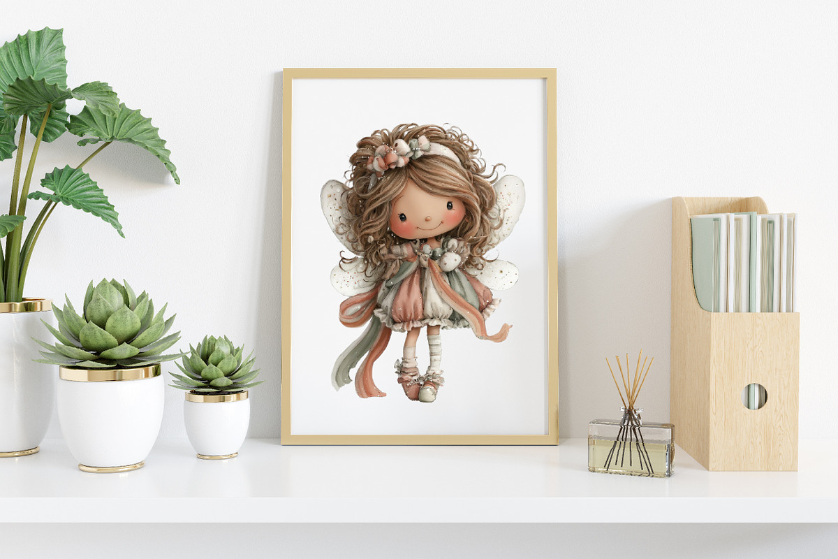 Watercolor Whimsical Fairy Clipart, an Illustration by Canvas Craft (Photo 7 of 8)