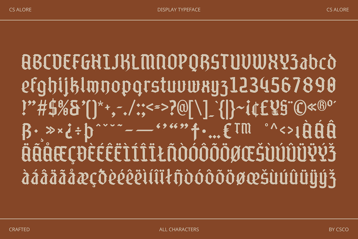 CS Alore – Blackletter Font, a Blackletter Font by Craft Supply Co. (Photo 8 of 8)