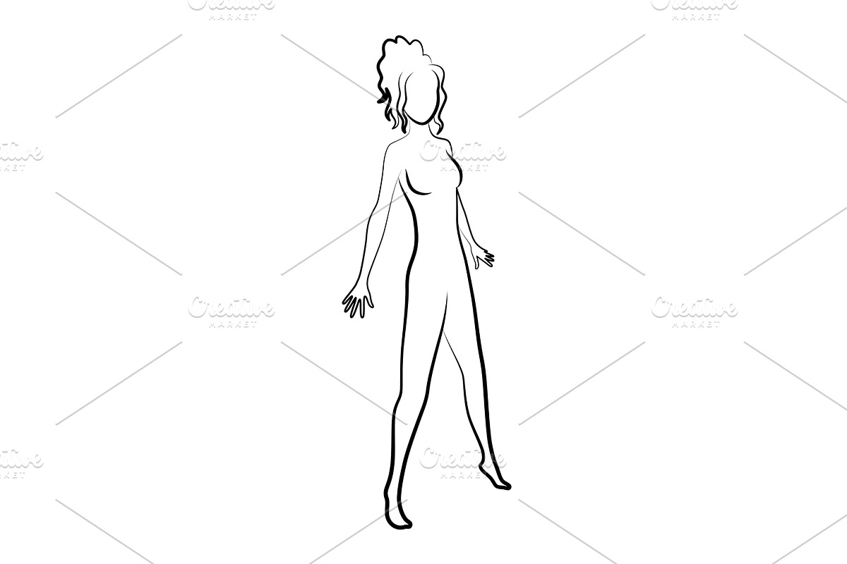 Female silhouette. Woman body, a Person Illustration by the8monkey