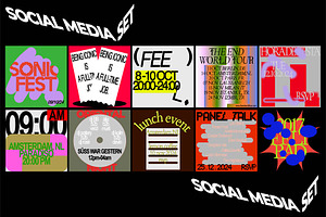 Brutal Social Media Set 10 Template