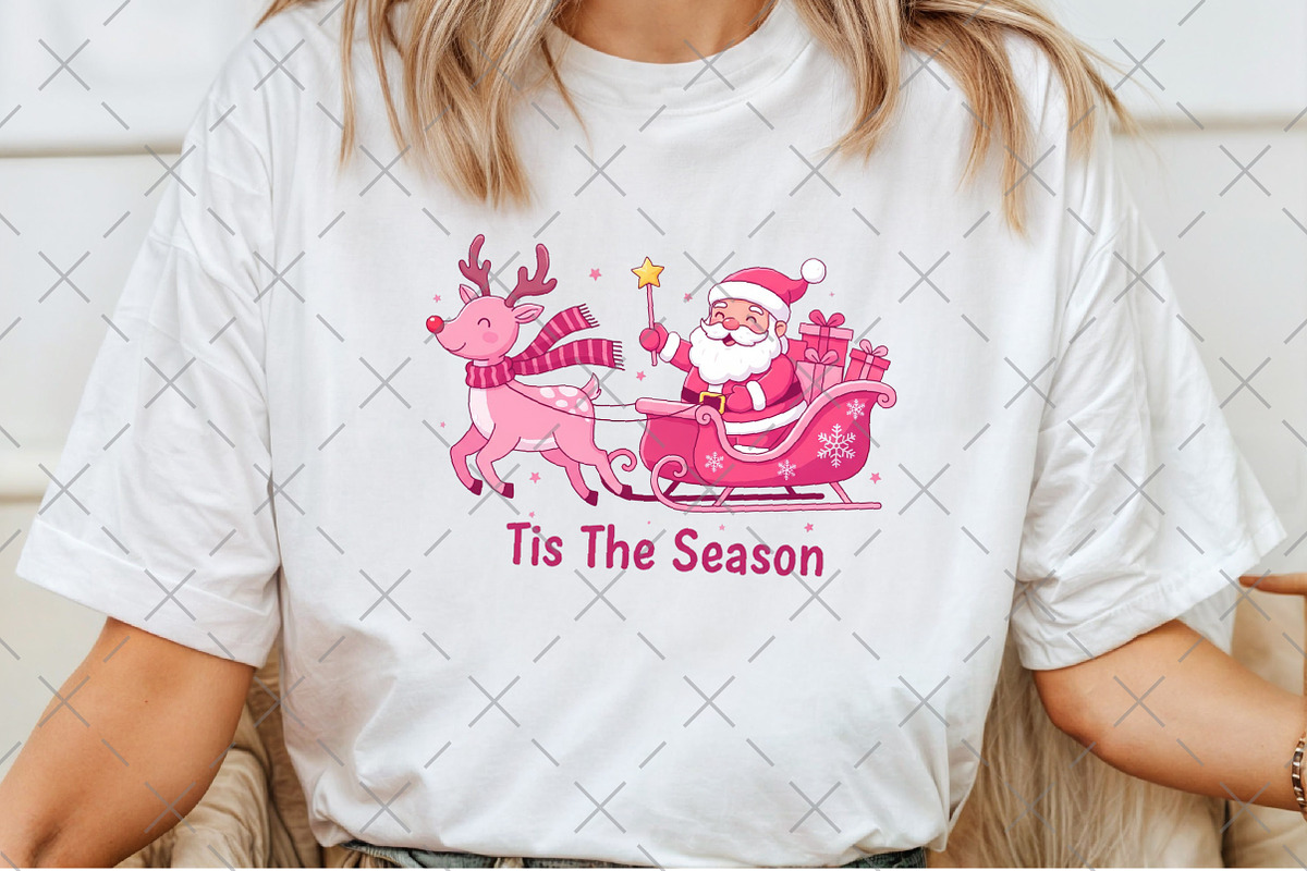 Tis the Season,Santa Reindeer Sleigh, an Illustration by Craft Nest (Photo 6 of 6)