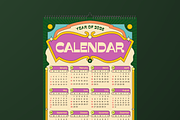 Vintage Pop Art Wall Calendar 2026, a Print Template by Annora Studio (Thumbnail 1 of 6)