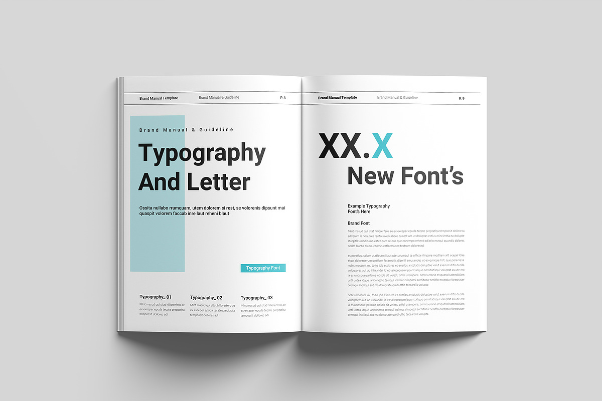 Brand Manual Template, a Brochure Template by GoldenGrid Studio (Photo 4 of 12)