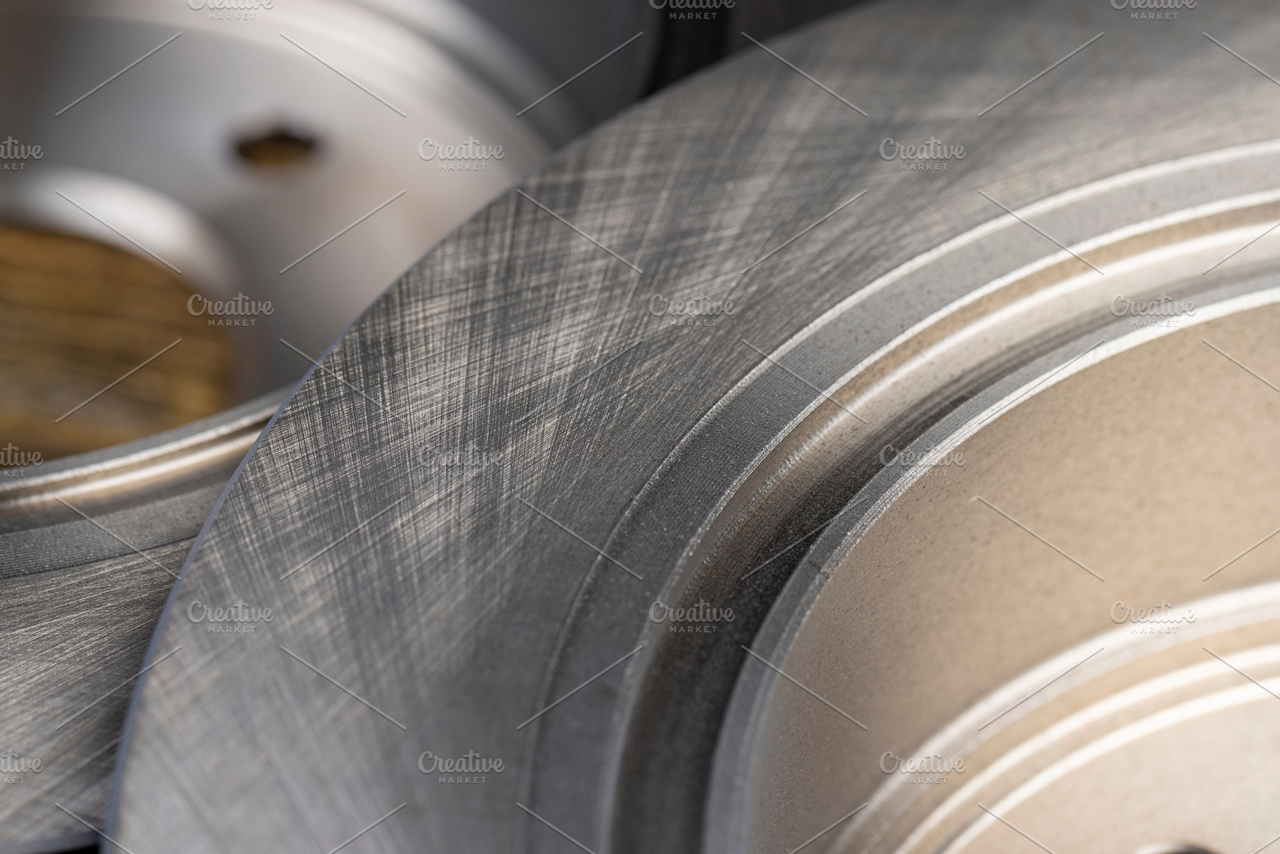 steel car part to ensure braking, steel car part to ensure braking closeup, a Photo by rsoollAI