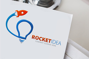 Rocket Idea Logo Template