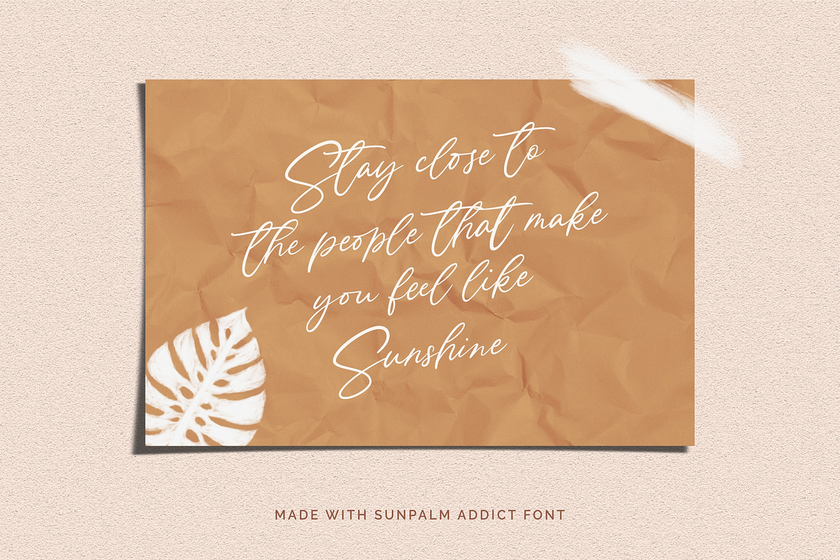 Sunpalm Addict | Modern Calligraphy, a Script Font by YdhraStudio (Photo 10 of 22)