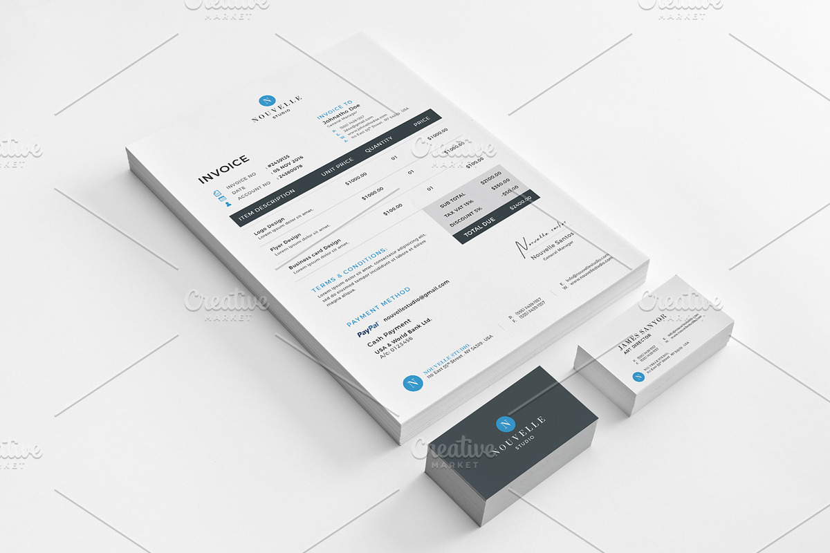 Nouvelle Corporate Stationery V4, a Marketing Template by GraphicsEgg (Photo 5 of 5)