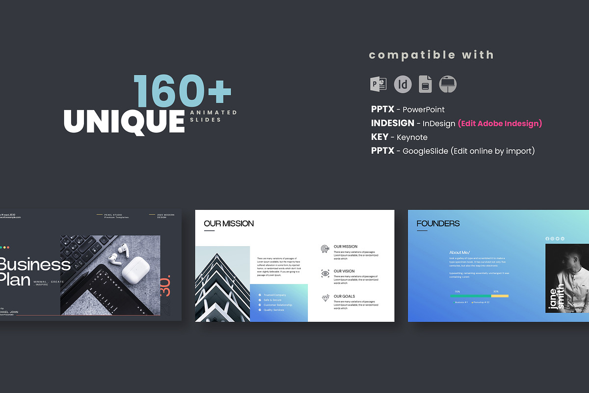 Business Plan PowerPoint Template, a Presentation Template by GoldenPixelStudio (Photo 2 of 29)