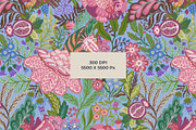 Pomegranate Floral Folk Art Pattern, a Pattern Graphic by Sonulkaster (Thumbnail 8 of 8)