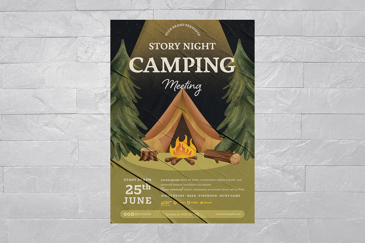 Camping Flyer Template, a Flyer Template by BrandPacks (Photo 3 of 5)
