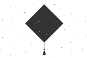 Minimalist Grad Cap with Confetti, an Icon by Jessica Fadel Design (Thumbnail 1 of 2)