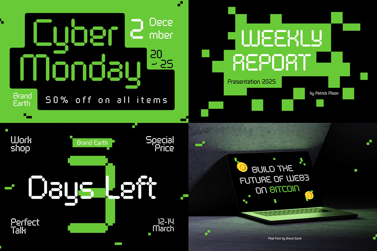 Techno – 8 Font Bundle, a Sans Serif Font by Brand Earth (Photo 7 of 9)