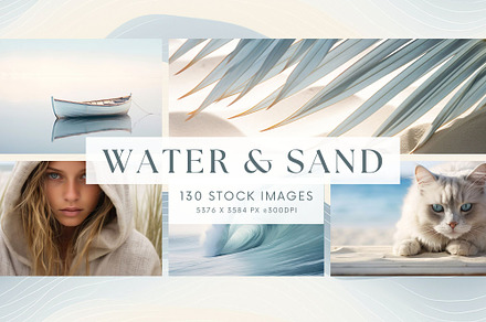 Water & Sand 130 Stock Photos Bundle, a Wallpaper Photo by Iconogenic