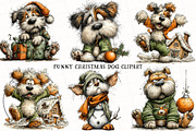 Funny Christmas Dog Clipart, an Illustration by OK Design (Thumbnail 2 of 6)