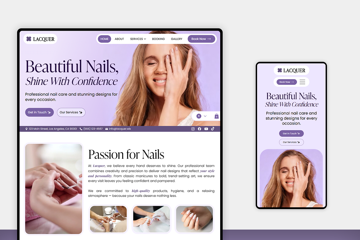 Nail Studio Wix Studio Website preview 4