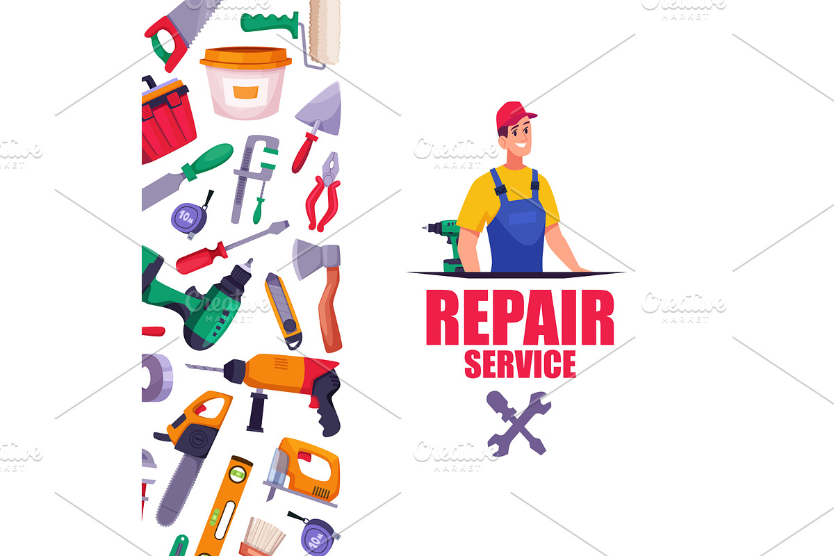 Repair service. concept background, an Illustration by Onyx