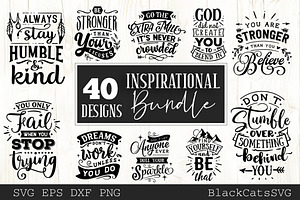 Inspirational Bundle SVG 40 designs