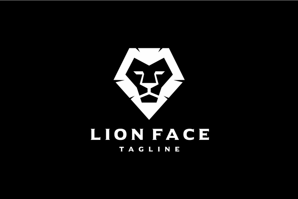 Lion Face Geometric Logo Template, a Branding & Logo Template by yopie (Photo 2 of 3)