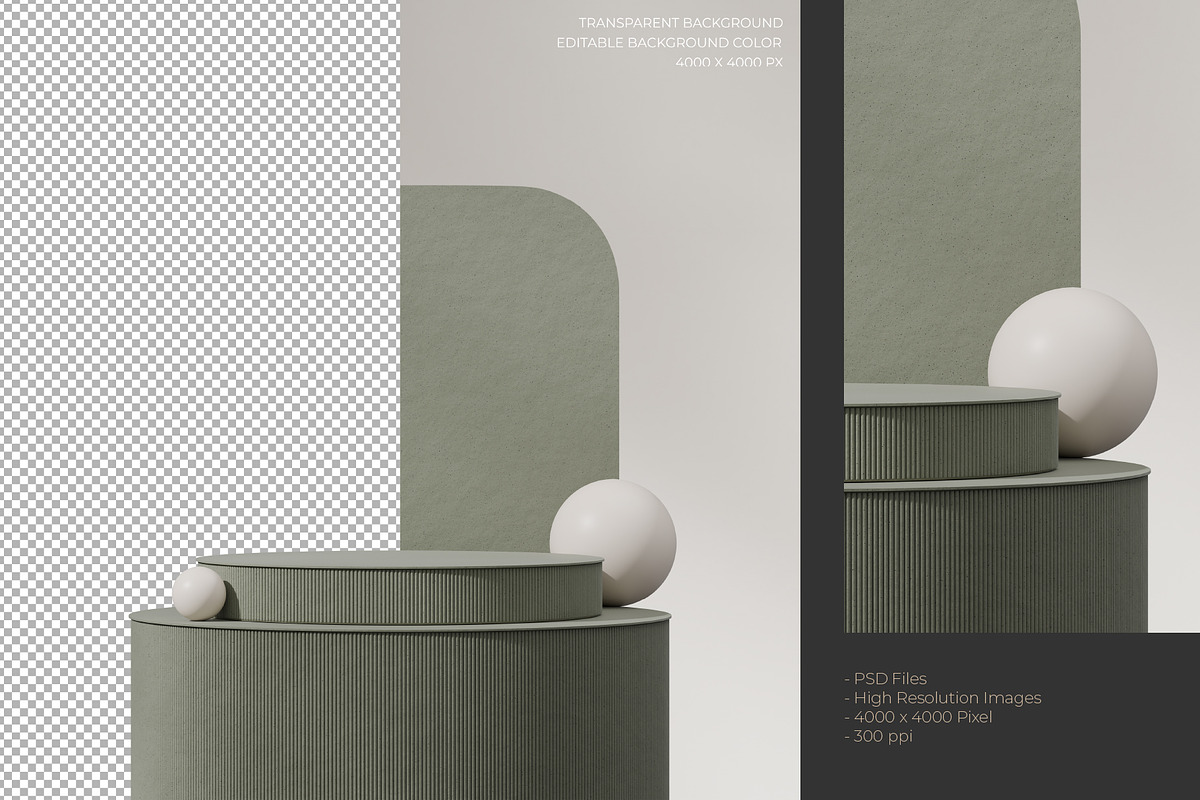 5 Podium with Transparent Background, a Background Graphic by faustudio (Photo 6 of 7)