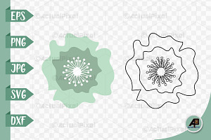 Simple Flower Outline With Color Cli