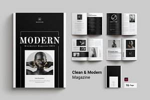 Clean & Modern Magazine Template, a Magazine Template by Cleffon_Graphic_Studio